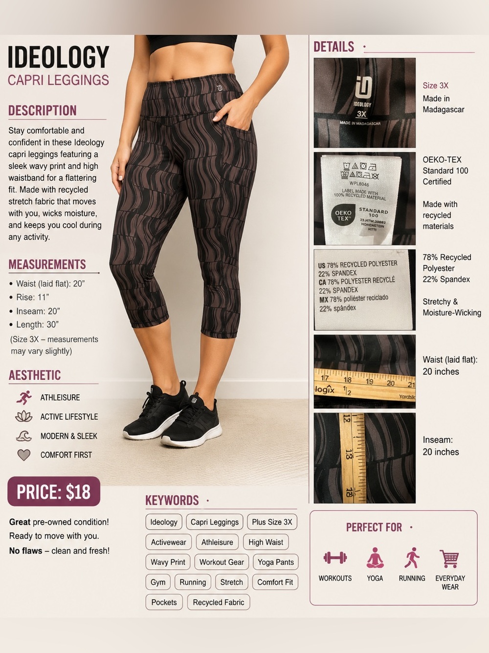 Ideology Black and Gray Graphic Top